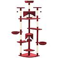 - albero per gatti e tiragraffi in sisal 203 cm rosso e bianco