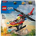 city 60411 elicottero dei pompieri veicolo giocattolo con 2 elementi lancia-acqua e minifigur