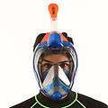 sub maschera subacquea magica total face s/m blu/arancione