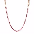 collana lunga multifilo catena grumetta e rosario con pietre naturali