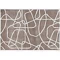 tappeto rettangolare taupe con motivi line art 160 x 230 cm apolline