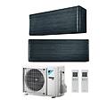 climatizzatore condizionatore bluevolution dual split inverter stylish blackwood r-32 wi-fi
