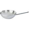 wok con base piatta in acciaio inox per induzione linea specialties diam. 30cm