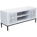 - ohm porta tv con decoro 2 ante 2 ripiani legno e ferro