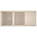 lavello integrato 2 vasche con gocciolatoio laterale destro o sinistro boston fragranite l 50 x l