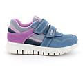 sneakers gore-tex da bambina celeste e viola con strap taglia 36