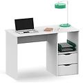 scrivania per computer bri-1005 con cassetti 76x115x50 cm bianco