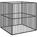 - box per cani 4 pannelli nero acciaio zincato
