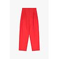 pantaloni a vita alta tinta unita