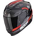 casco exo-520 evo air titan metal nero / rosso nero rosso xl