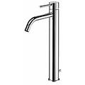 miscelatore lavabo con canna prolungata e scarico clic clac serie light lig081kcr cromato ottone