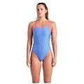 costume da bagno new monogram challenge back donna blu/rosa