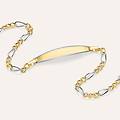 bracciale con targhetta holy oro bicolore collezione holy bicolore
