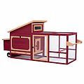 pollaio in legno con ruote l 236 6 x l 78 x h 114 4 cm