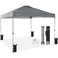 gazebo campeggio giardino solvorn 366 × 366 cm tripla regolazione in altezza