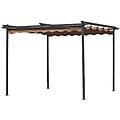 pergola acciaio con telo retrattile mt 3x3x2 2h cod. 91935