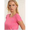 t-shirt manica corta con logo e inserti elastici pink lemonade donna extra small
