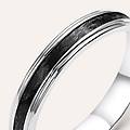 fede classica carbonio 3. 5 mm oro bianco collezione fede fantasia 750/1000 oro bianco