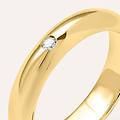 fede classica leggera 4 mm oro giallo diamante collezione fede leggera 375/1000 oro giallo