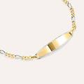 bracciale con targhetta religious gold oro bicolore collezione religious gold bicolore