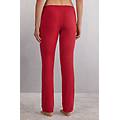 pantalone lungo in micromodal donna rosso taglia m