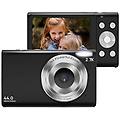 fotocamera digitale 2 7k/44mp/zoom 16x/anti-shake/webcam nera