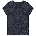 t-shirt floreale in jersey con maniche a kimono