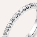 fede classica eternity 2 mm oro bianco diamante collezione fede fantasia 750/1000 oro bianco