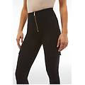 jeggings wr. up stile cargo con vita alta e lunghezza 7/8 jeans nero-cuciture in tono donna large