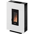 stufa a pellet ventilata grace 7 6. 9kw camera stagna comfort mode colore bianco