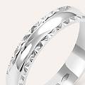 fede classica diamantata 4 mm oro bianco collezione fede fantasia 375/1000 oro bianco