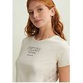 t-shirt raglan con inserto geometrico moonbeam-moonbeam-dove check donna extra small