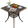 tavolo da patio con foro per ombrellone da 4 8 cm in alluminio fuso tavolo da patio per 4 persone