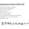 aspiracenere cenerill 1000 watt 18 litri made in italy