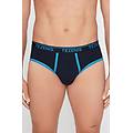 slip in cotone organico con bordi a contrasto e logo uomo nero tama&ntilde;o l