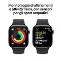 watch series 10 gps + cellular 42mm titanio-ardesia sport band nero m/l