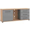 milani home ellie porta tv un anta tre cassetti moderno minimal in legno