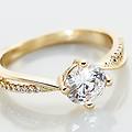 anello golden dream placcato oro giallo cubic zirconia collezione golden dream misura 54 giallo
