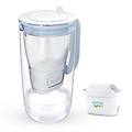 - caraffa filtrante caraffa in vetro-bianco/trasparente/azzurro