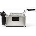 - doc217 friggitrice doppia 2 x 3 l in acciaio 3300w nero + grigio