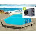 piscina in legno florida 6. 57 x 4. 57 x 1. 31 m + pompa di calore reversibil