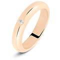 fede classica leggera 4 mm oro rosa diamante collezione fede leggera 750/1000 oro rosa