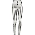 pantaloni wr. up skinny vita alta similpelle metallizzata argento/r-nickel donna medium