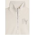 felpa zip e collo alto con dettaglio effetto seta star white donna small