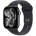 watch series 11 gps 46mm cassa alluminio jet black con sport band nero s/m