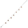 bracciale donna in oro giallo con cuori gl100044