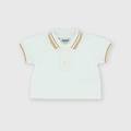 polo in piquet da neonato bianco taglia 3m