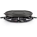 parrilla 162700 oval grill party raclette 1200 w 8 persone crepes acciaio inox