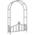 - arco da giardino con porta nero 138x40x238 cm in ferro