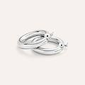 orecchini a cerchio silver collection argento rodiato collezione silver collection bianco